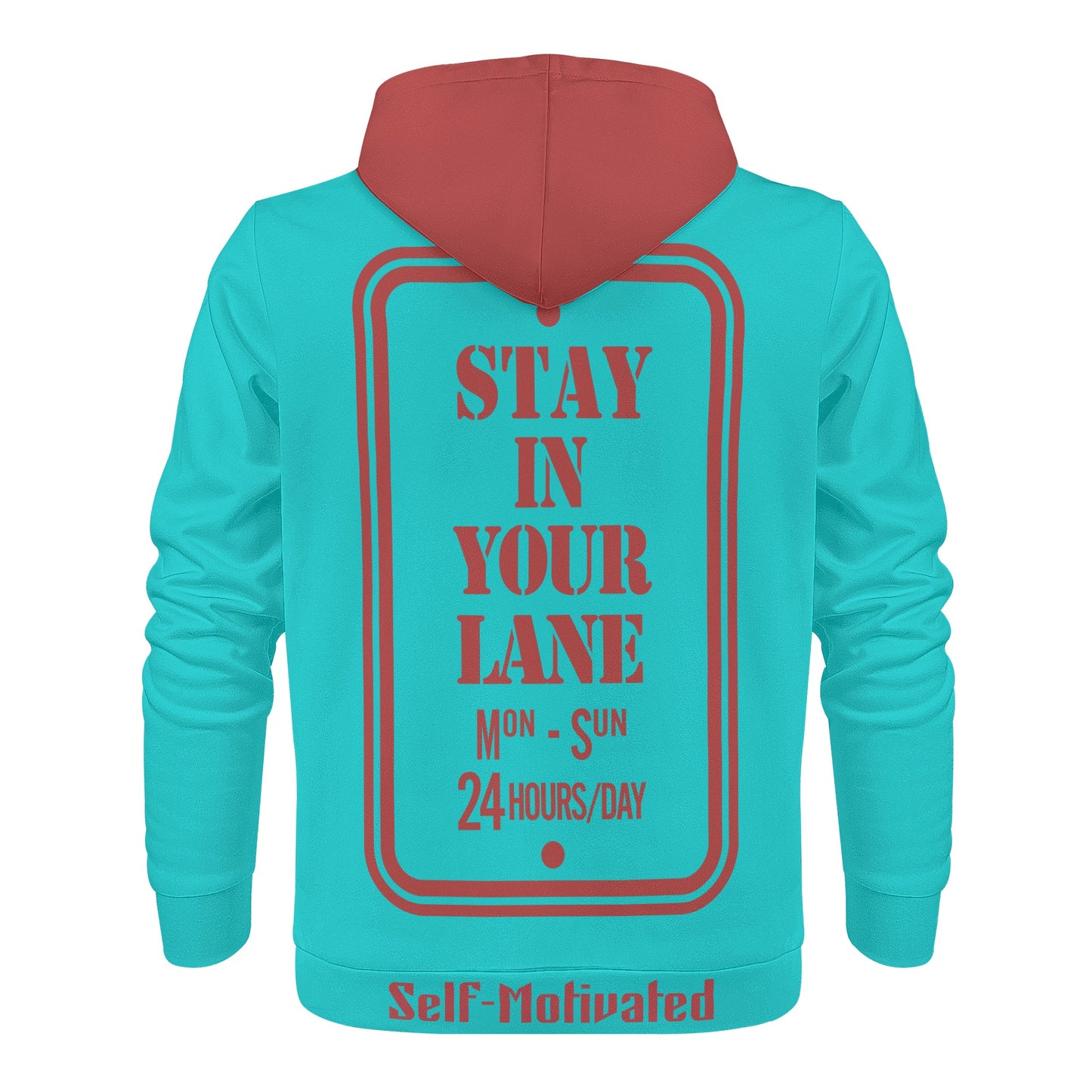 S.I.Y.L. (Stay In Your Lane) Mens Turquoise Hoodie