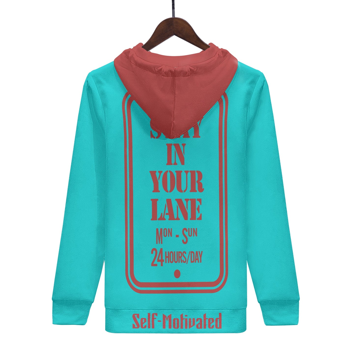 S.I.Y.L. (Stay In Your Lane) Mens Turquoise Hoodie