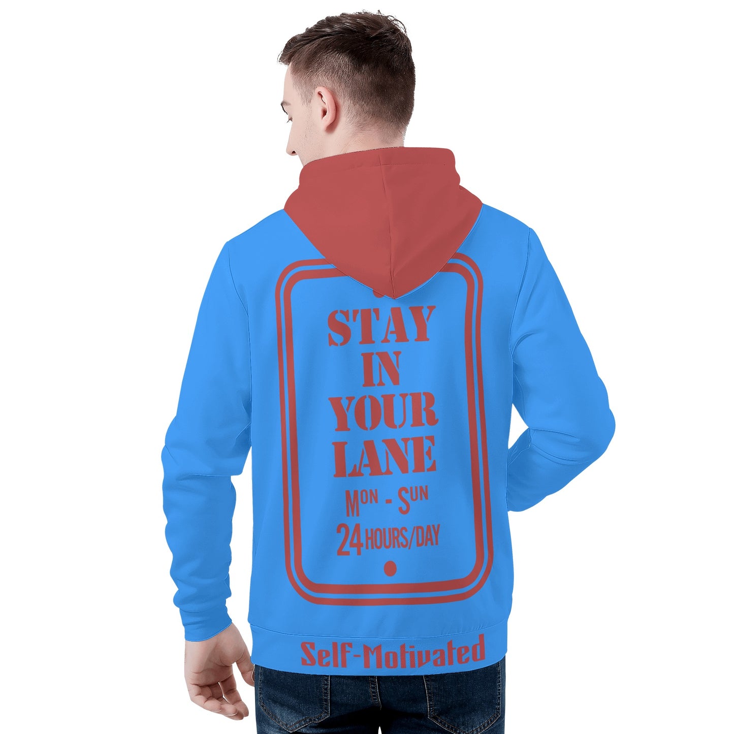 S.I.Y.L. (Stay In Your Lane) Mens Blue Hoodie