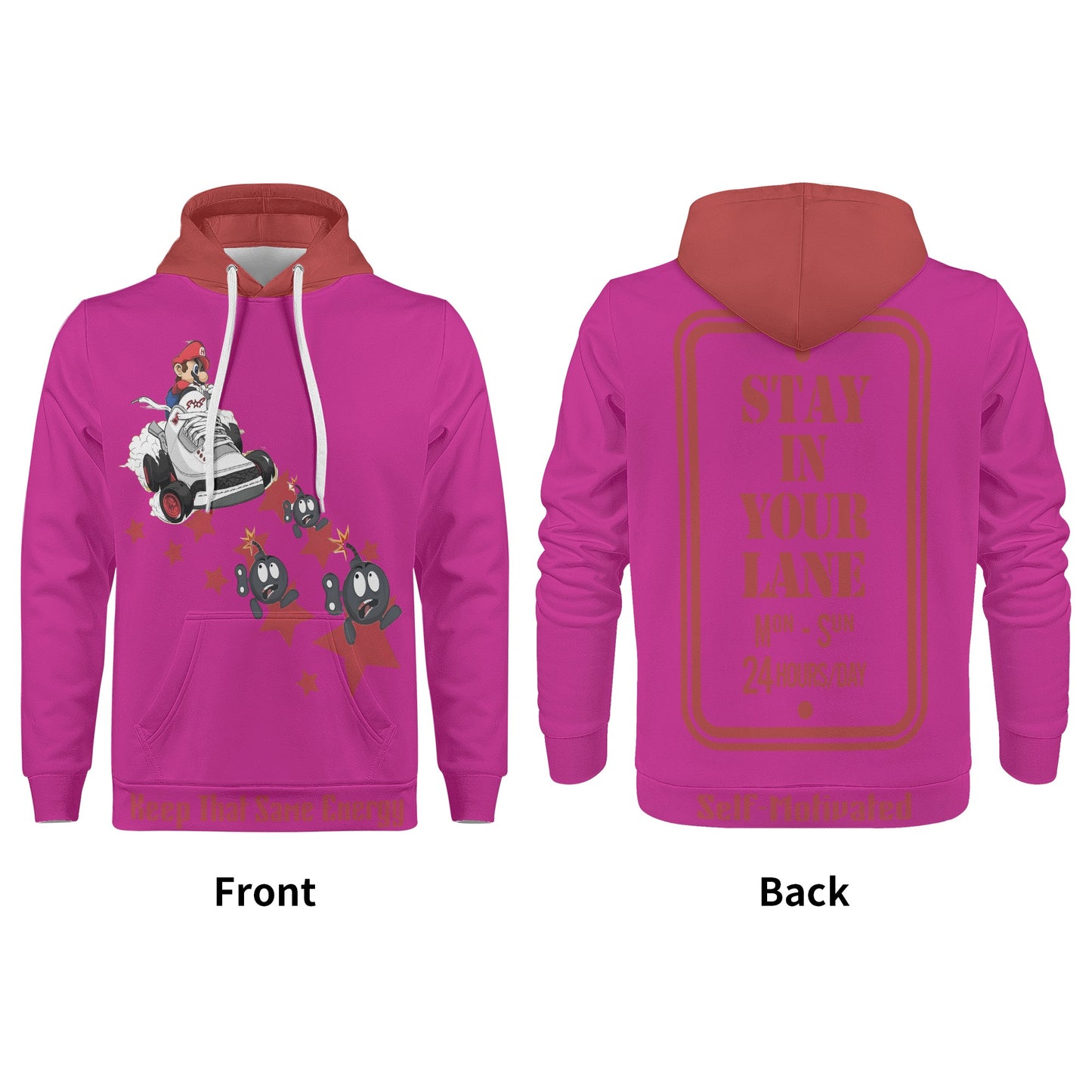 S.I.Y.L. (Stay In Your Lane) Mens Purple Hoodie