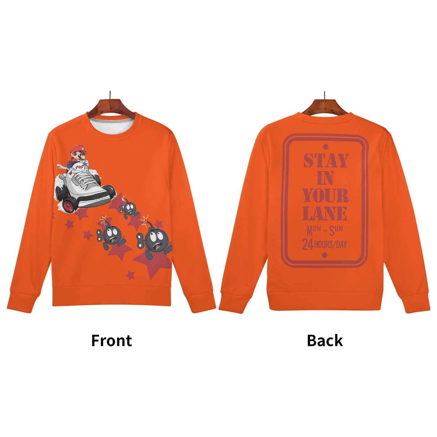 S.I.Y.L. (Stay In Your Lane) Kids Dark Orange Sweater