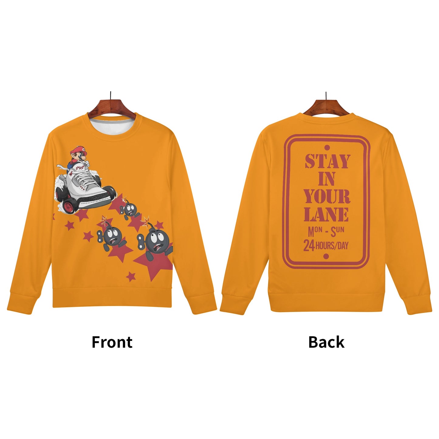 S.I.Y.L. (Stay In Your Lane) Kids Orange Sweater