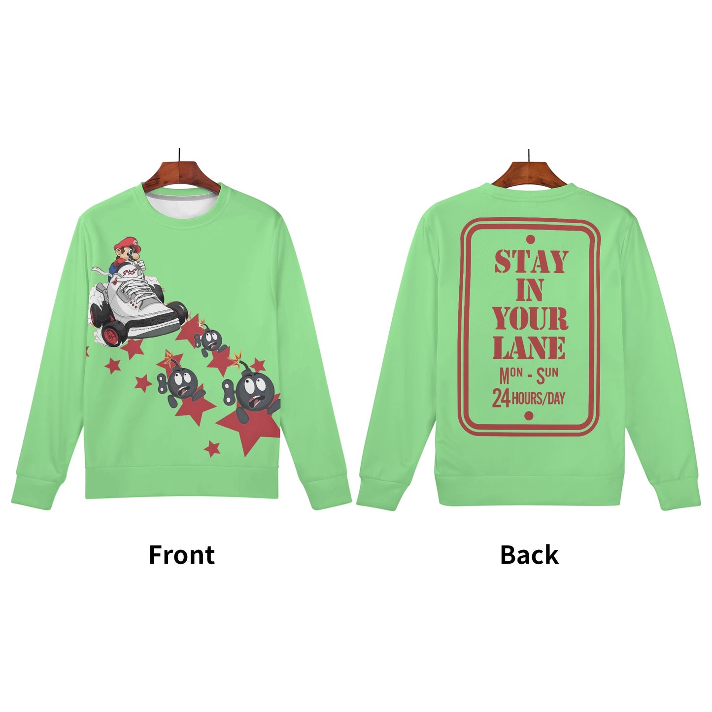 S.I.Y.L. (Stay In Your Lane) Kids Mint Green Sweater