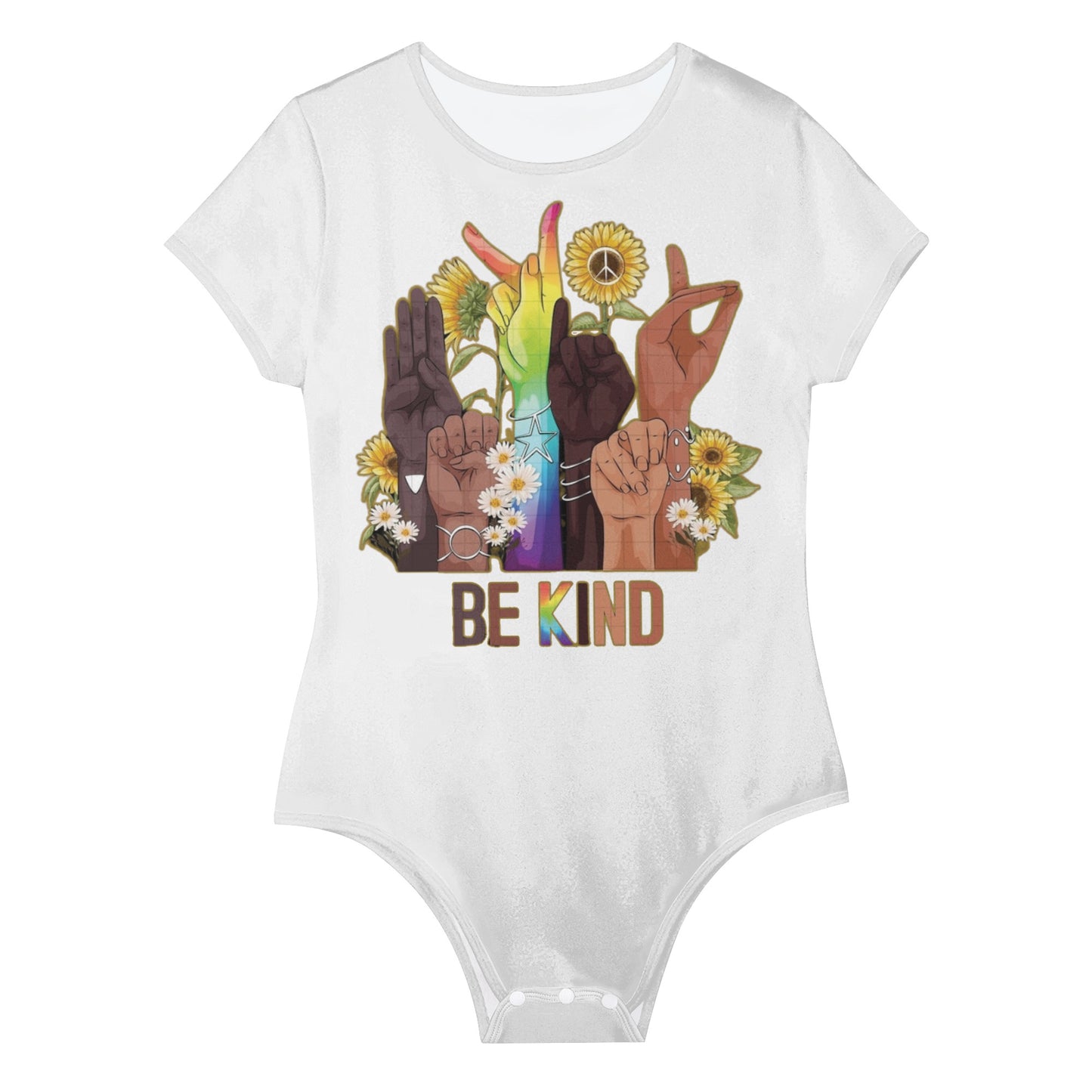 Be Kind (Pride Edition) Womens Soft Short Sleeve Bodysuit