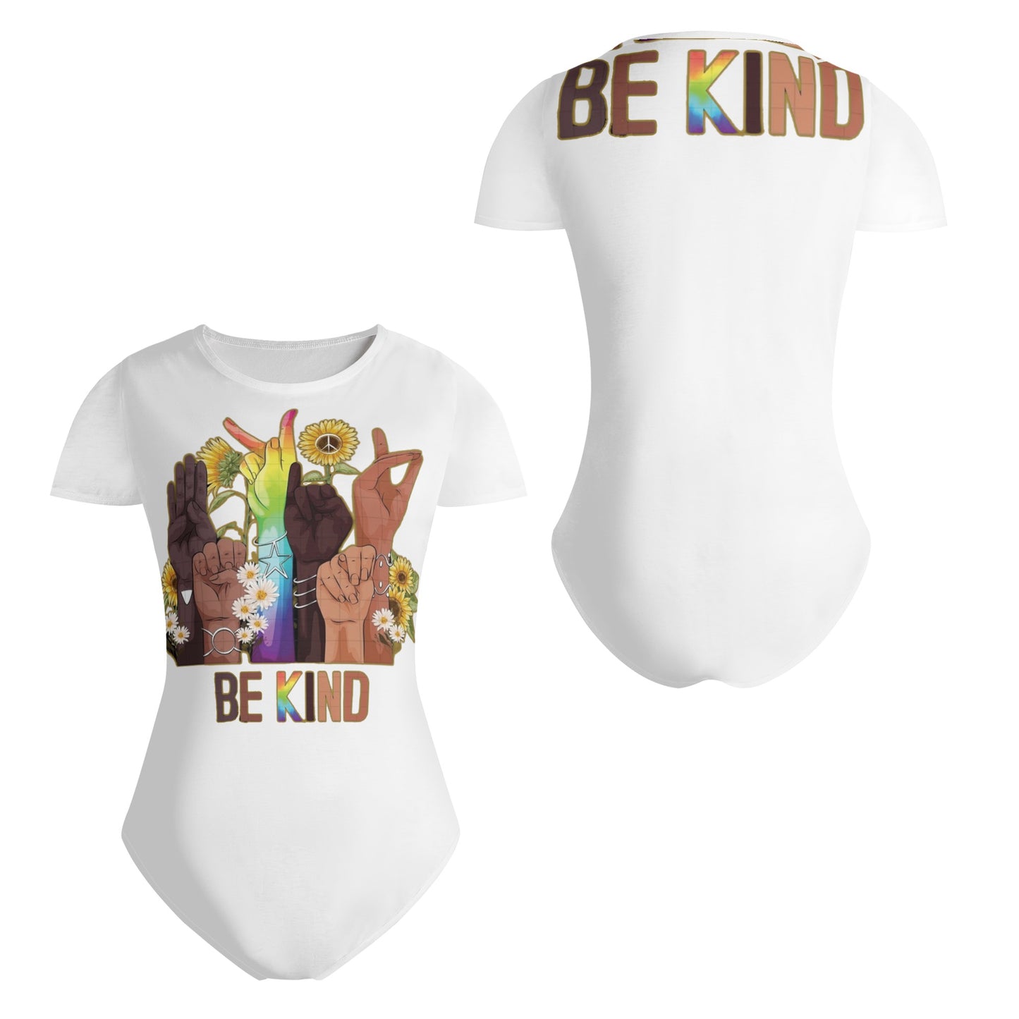 Be Kind (Pride Edition) Womens Soft Short Sleeve Bodysuit