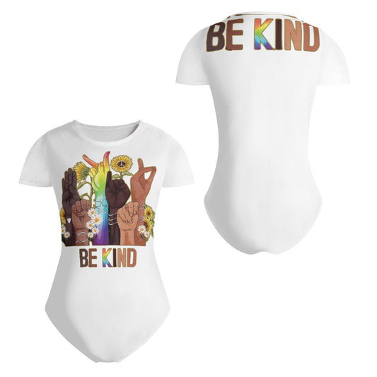 Be Kind (Pride Edition) Womens Soft Short Sleeve Bodysuit