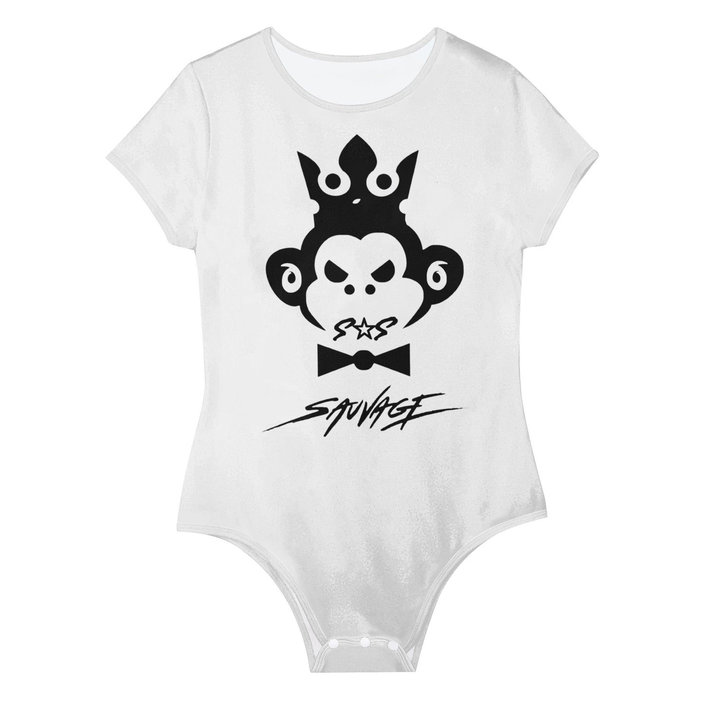 Savauge Gorilla Womens Soft Short Sleeve Bodysuit