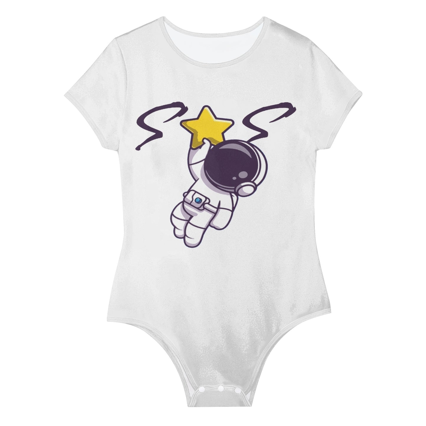 Space Man 23 Womens Soft Short Sleeve Bodysuit