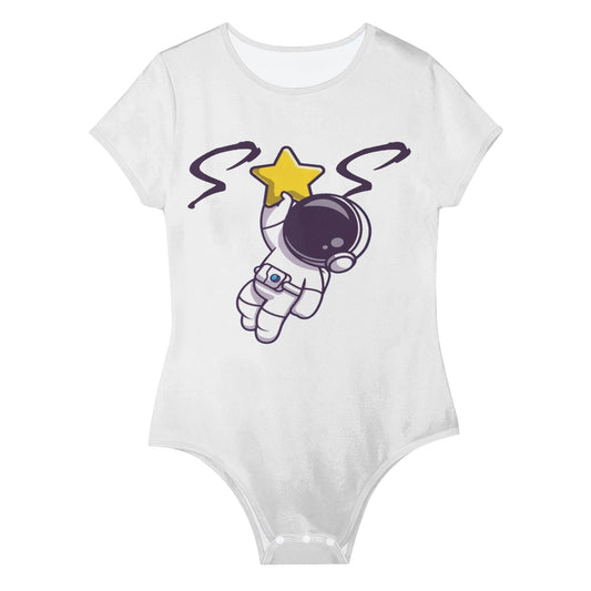 Space Man 23 Womens Soft Short Sleeve Bodysuit