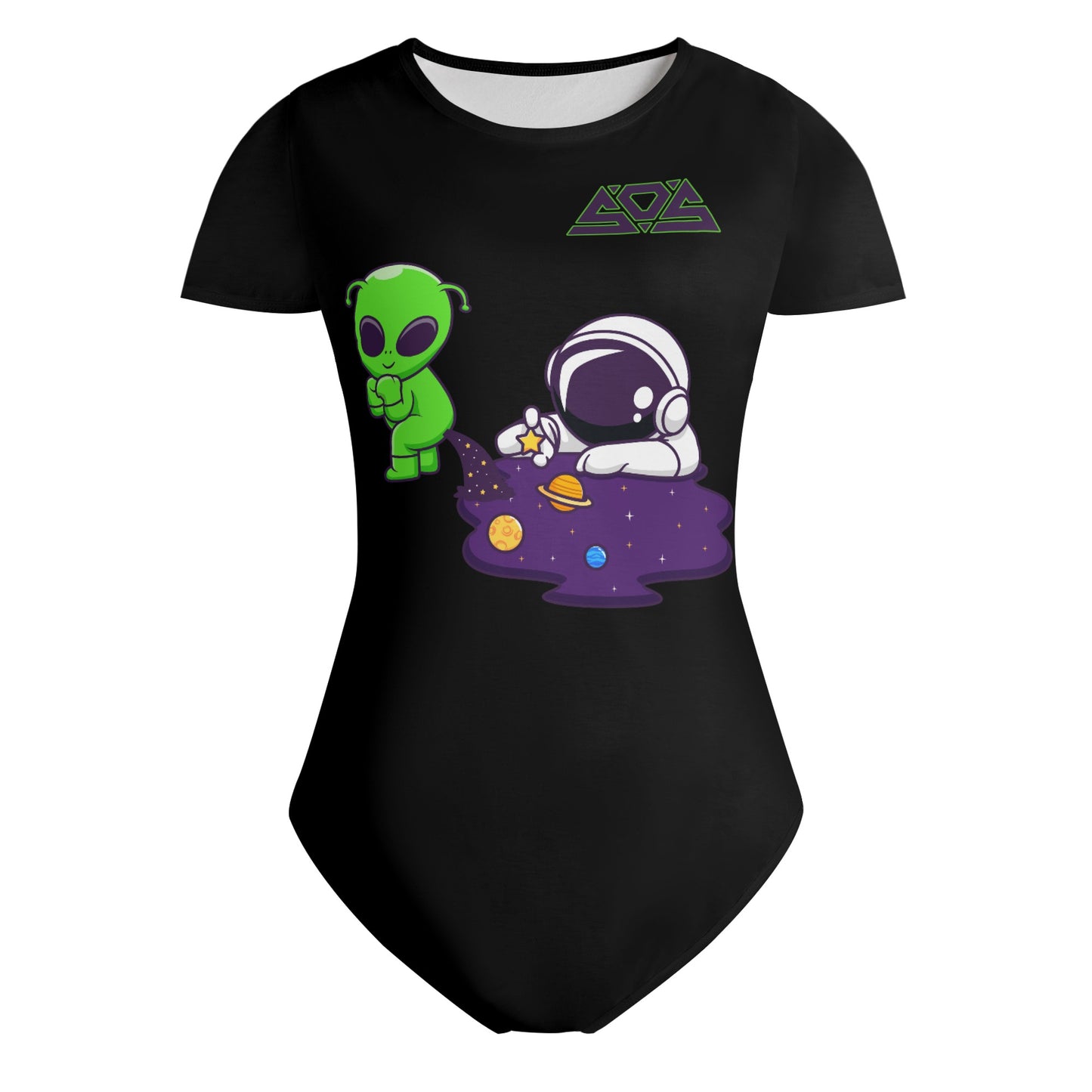 Space Aliens Womens Soft Short Sleeve Bodysuit