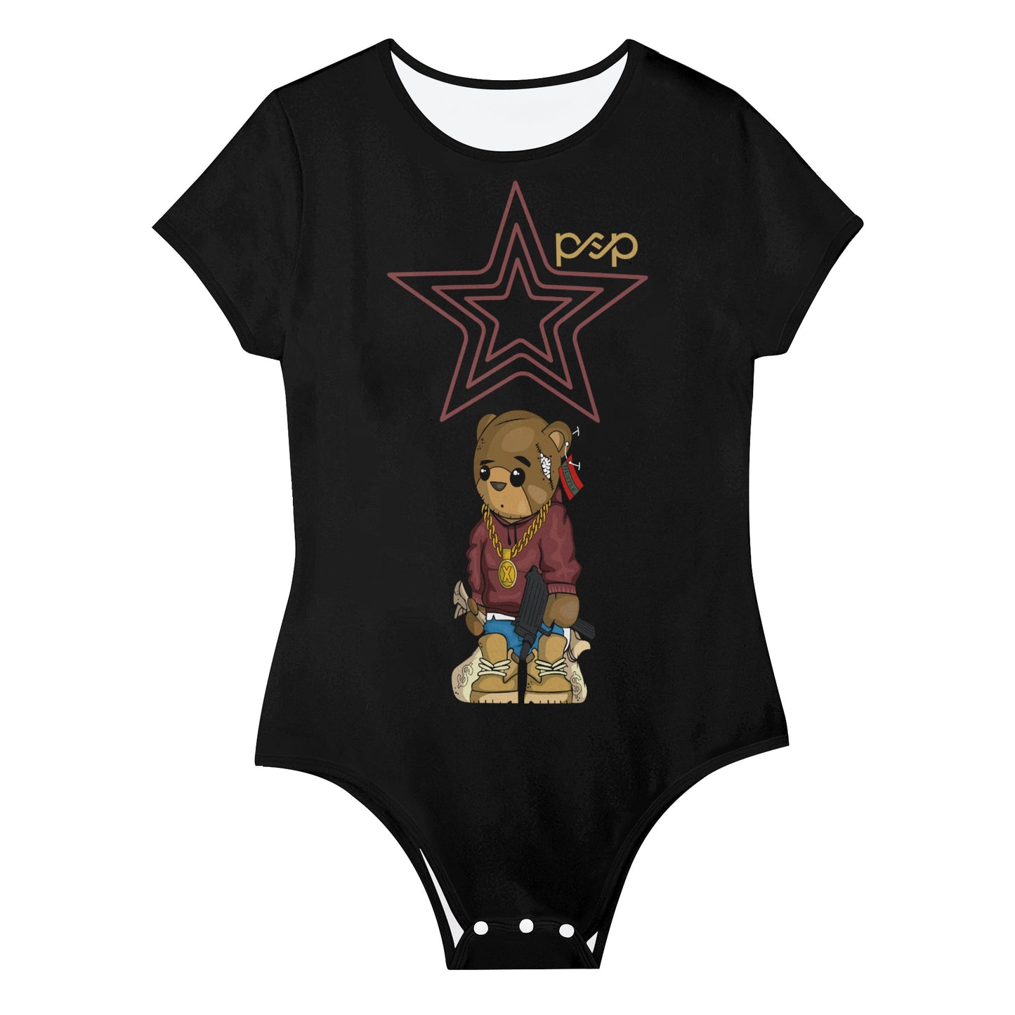 S.O.S & P.S.P Collaboration Womens Soft Short Sleeve Bodysuit