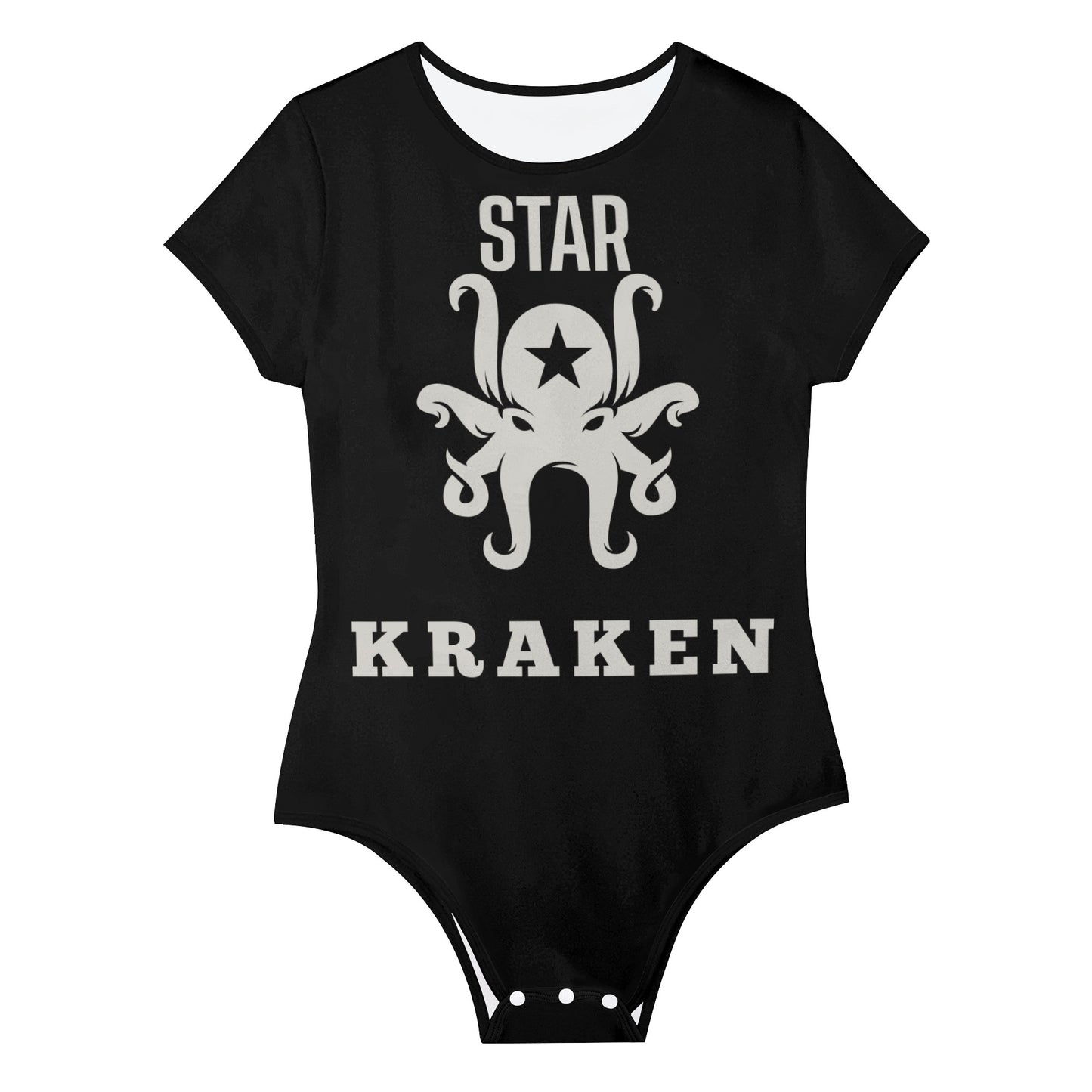 Star Kraken Womens Black Soft Short Sleeve Bodysuit