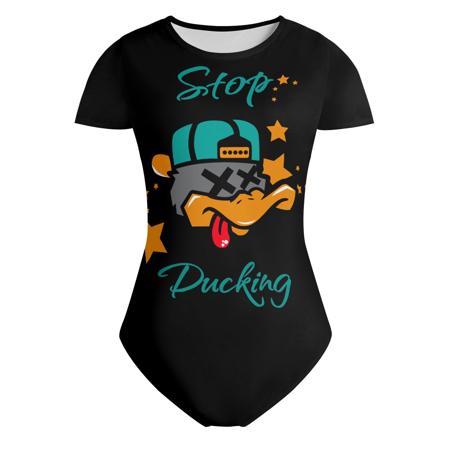 Stop Ducking 1.0 Womens Soft Short Sleeve Bodysuit