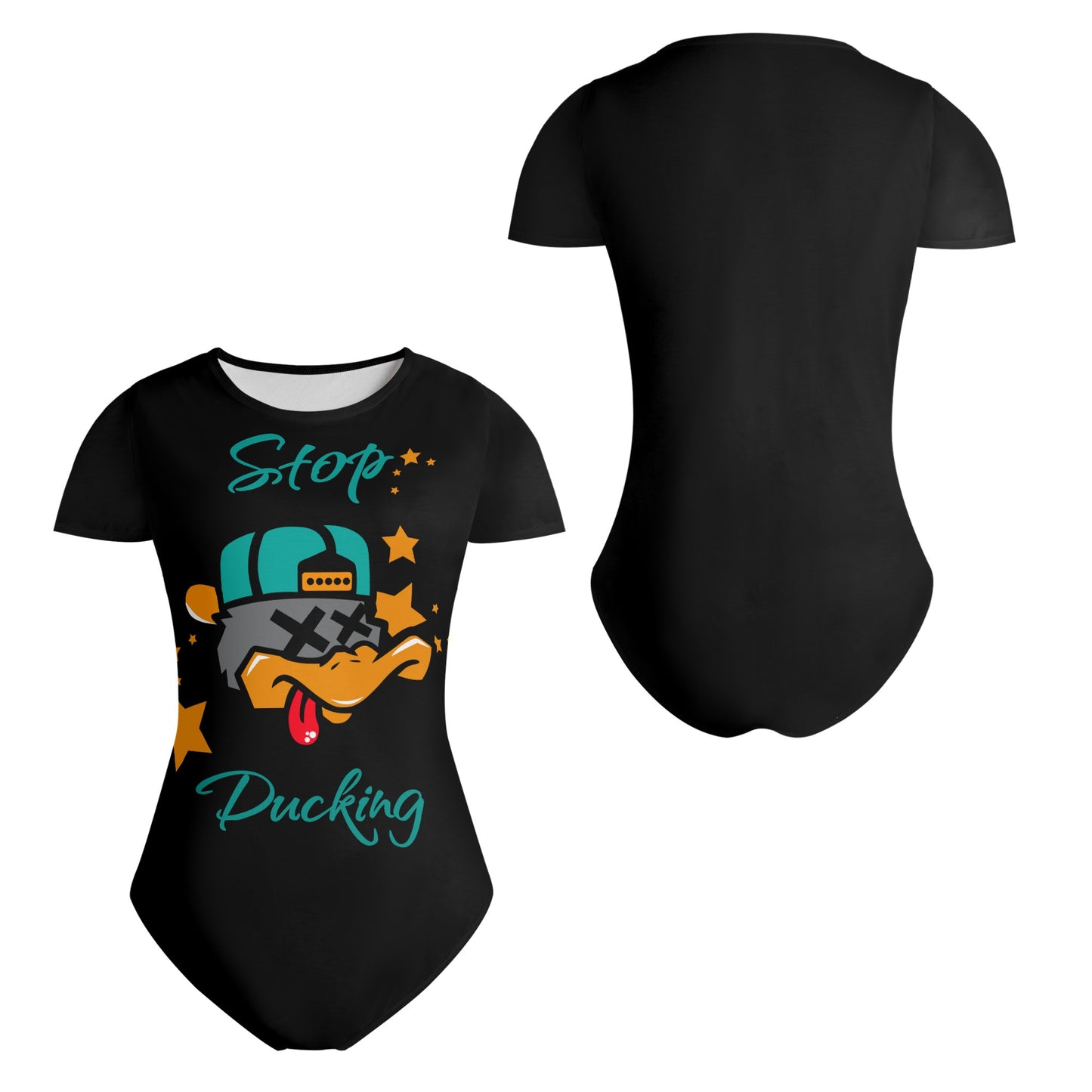 Stop Ducking 1.0 Womens Soft Short Sleeve Bodysuit