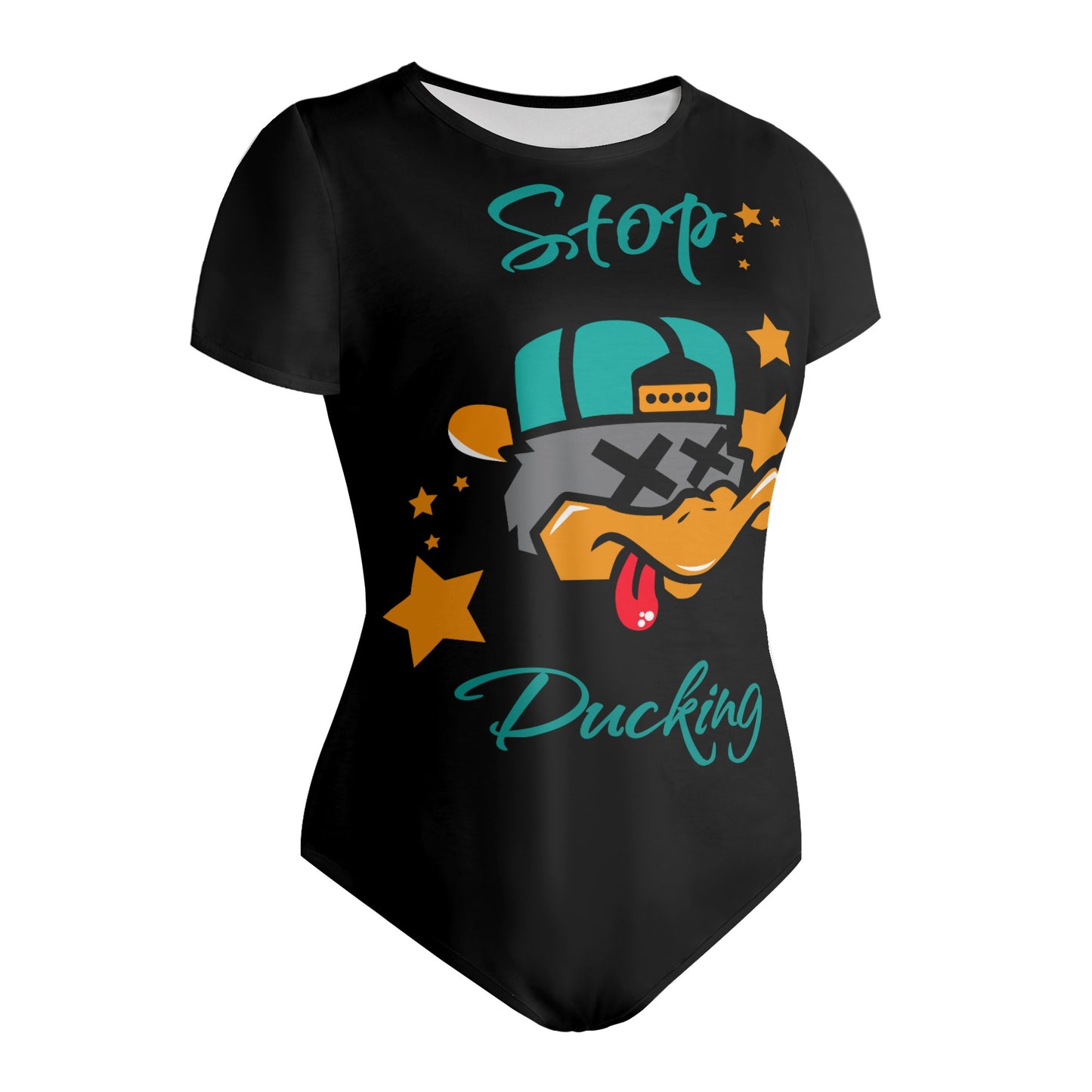 Stop Ducking 1.0 Womens Soft Short Sleeve Bodysuit