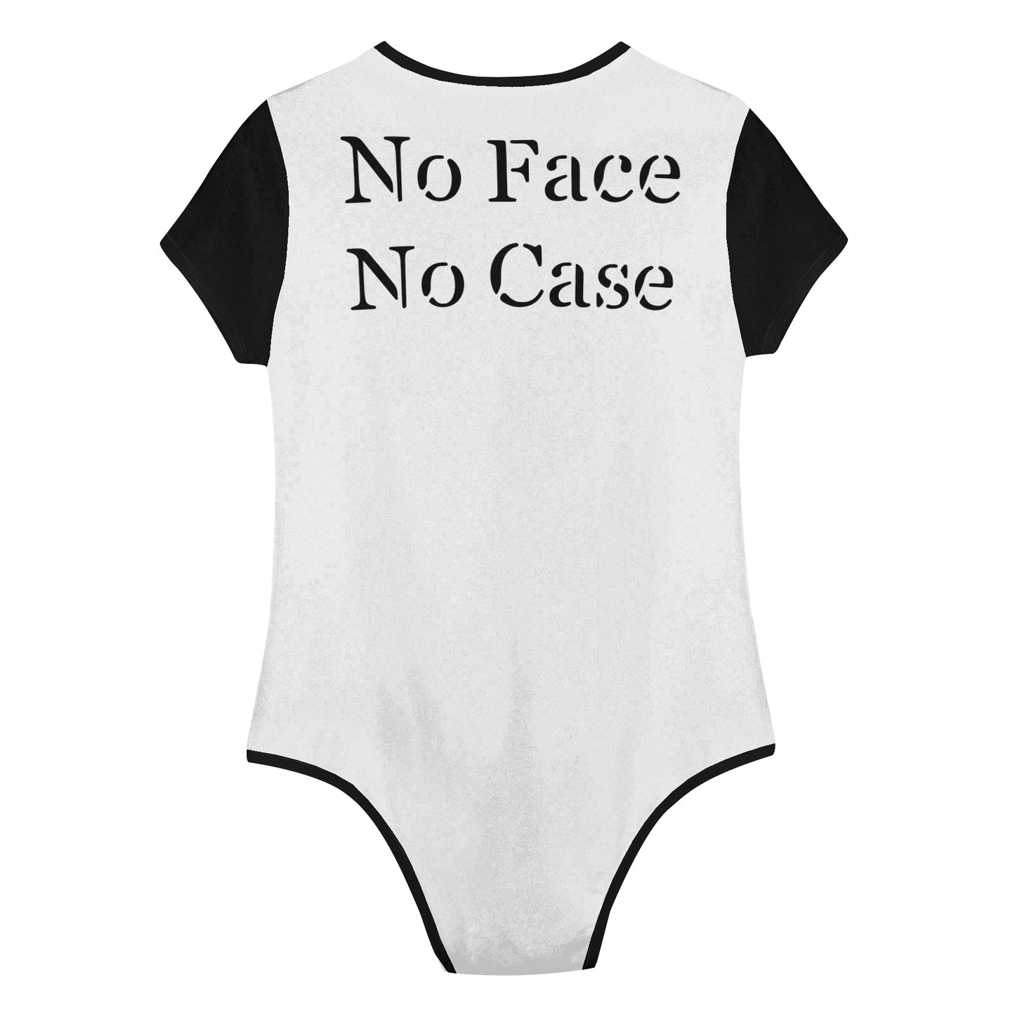 No Face, No Case Womens Soft Short Sleeve Bodysuit