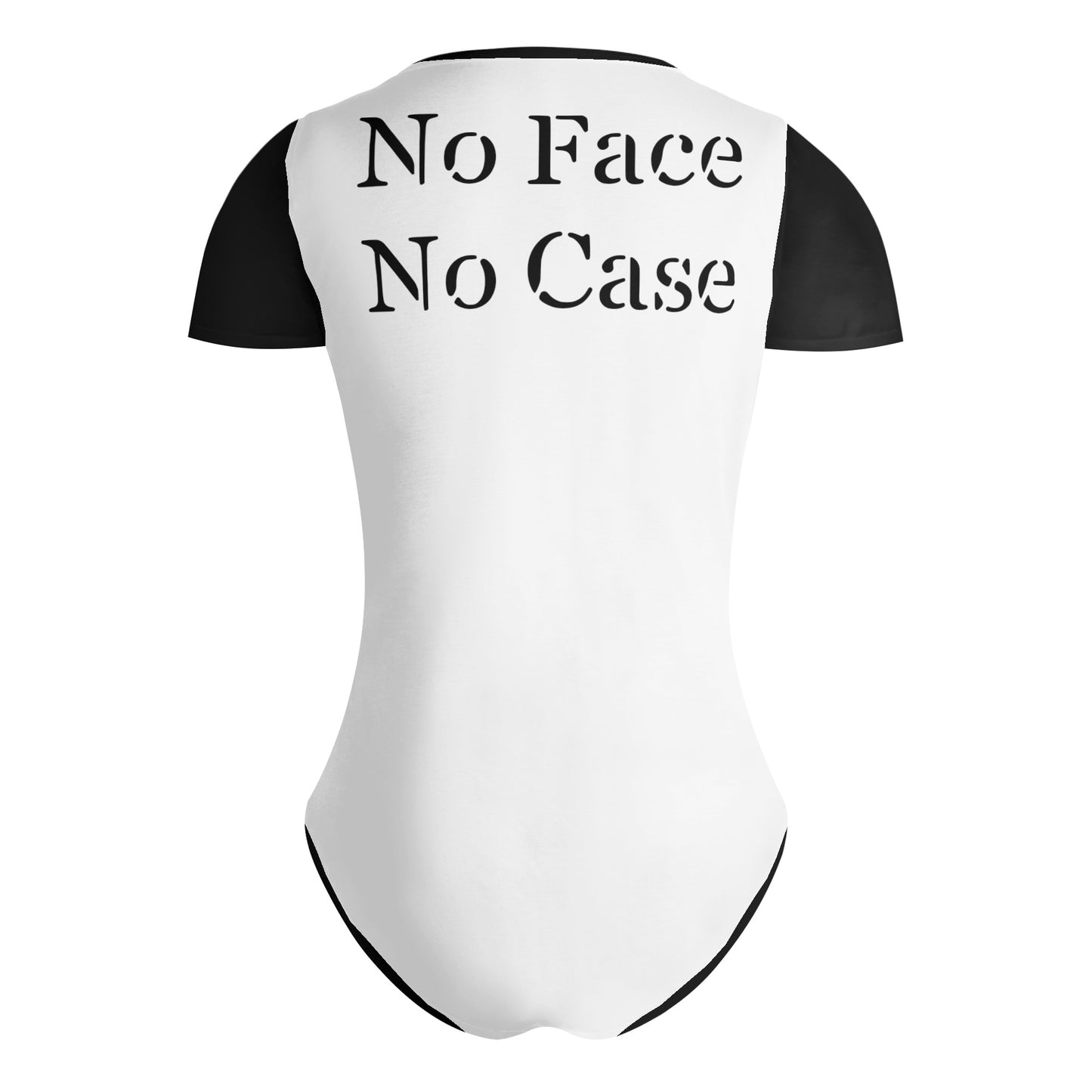 No Face, No Case Womens Soft Short Sleeve Bodysuit