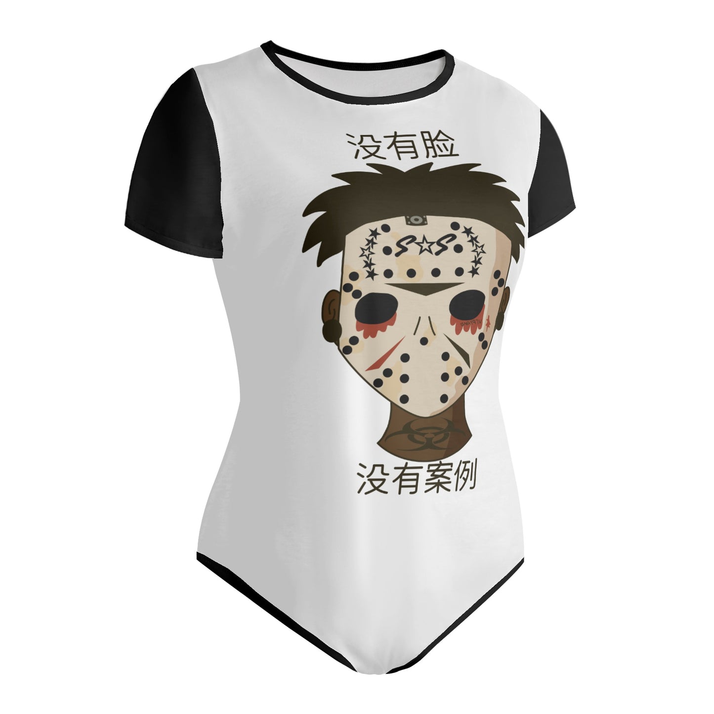 No Face, No Case Womens Soft Short Sleeve Bodysuit