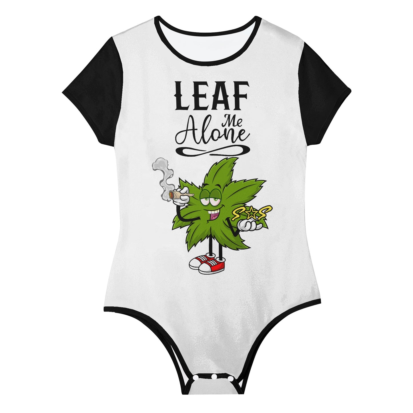 Leaf Me Alone 2.0  4/20 Edition Womens Soft Short Sleeve Bodysuit