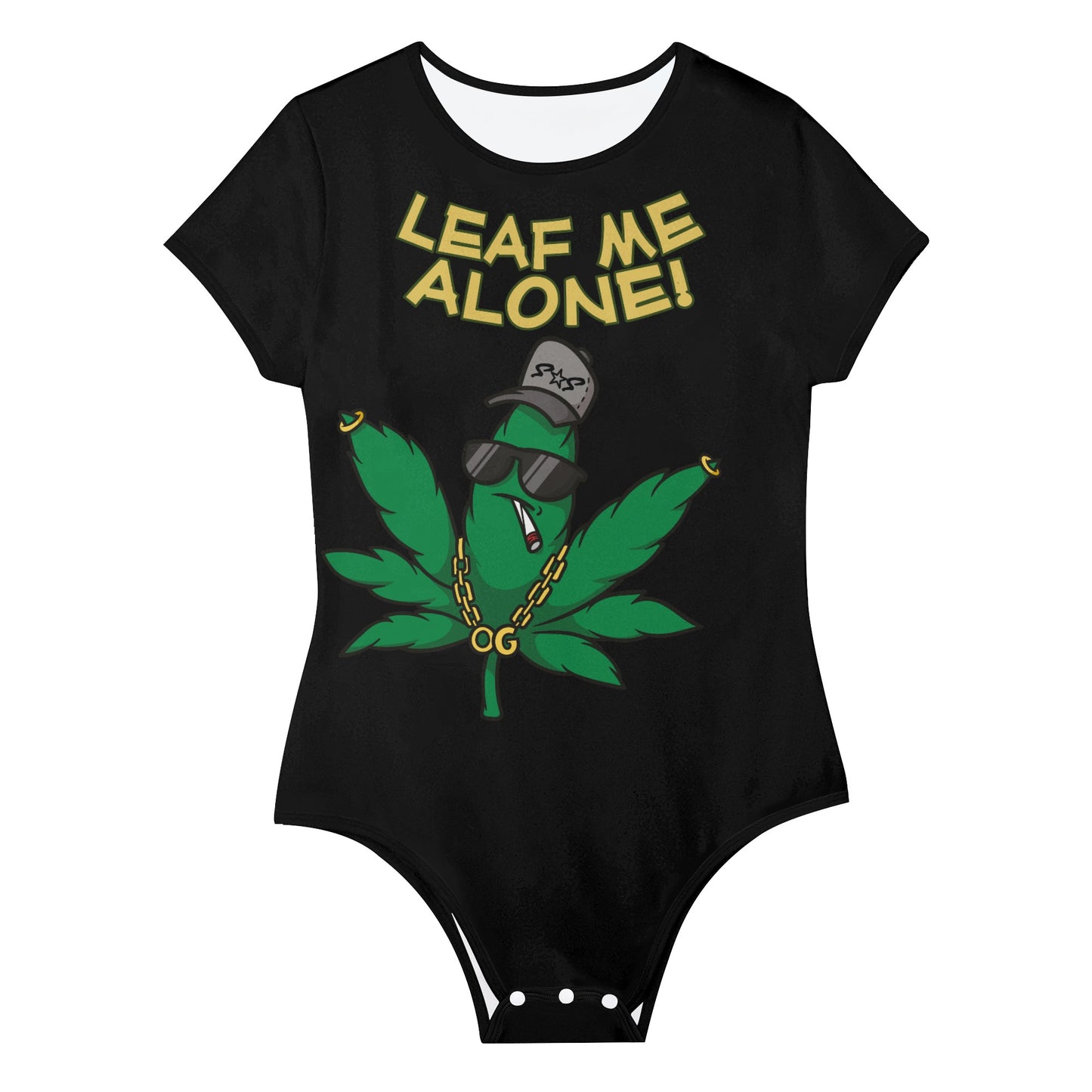 Leaf Me Alone 3.0 420 Edition Womens Soft Short Sleeve Bodysuit