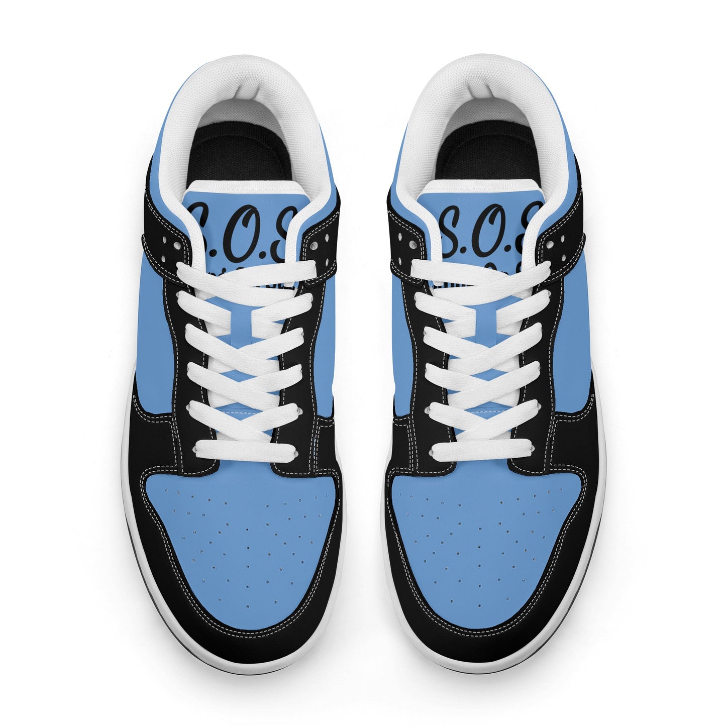 Star Energy Sky Blue/Black Mens Low Top Leather Star Kicks