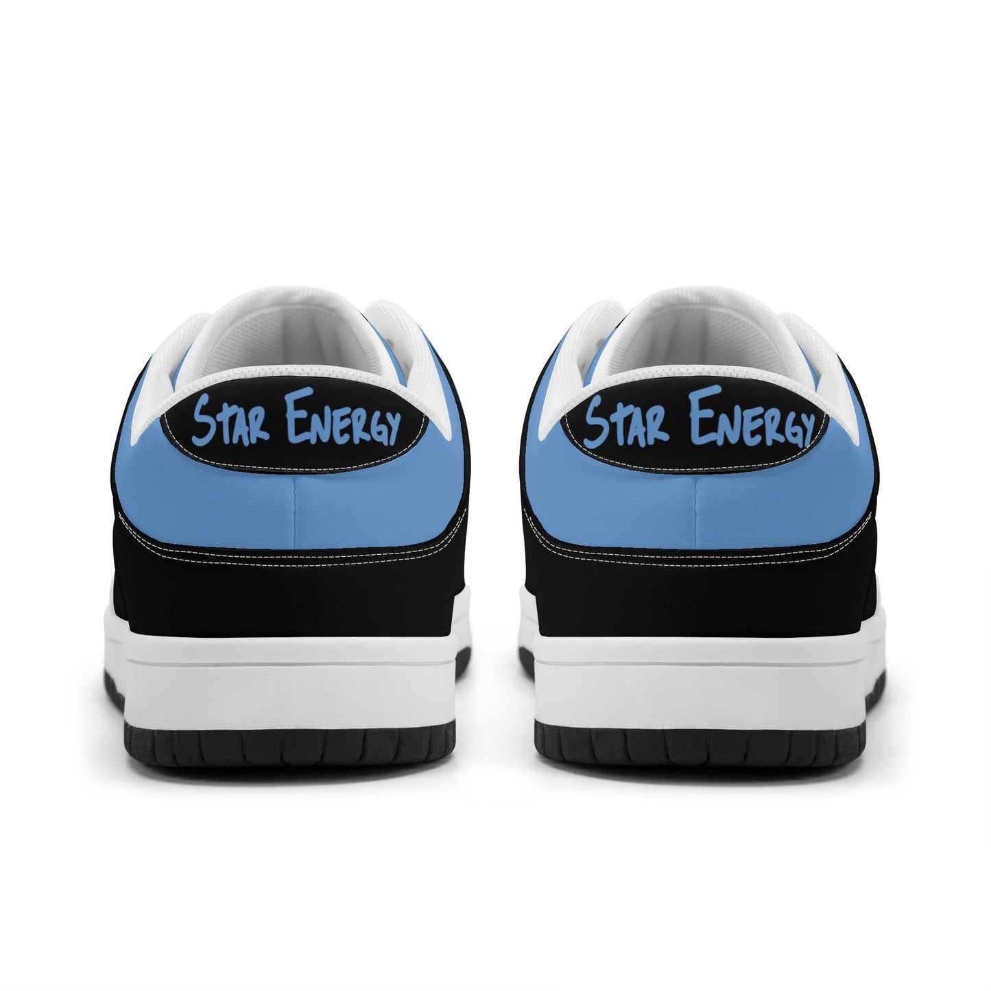 Star Energy Sky Blue/Black Mens Low Top Leather Star Kicks