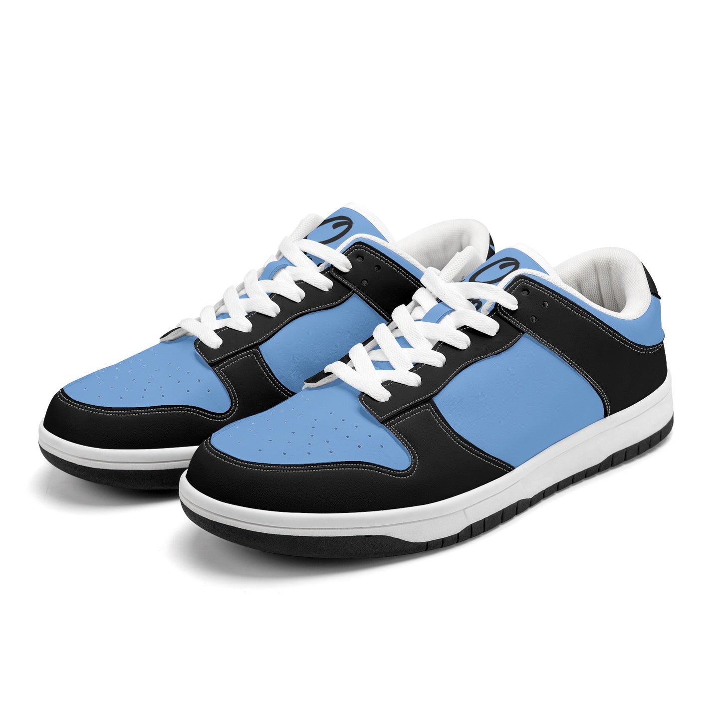 Star Energy Sky Blue/Black Mens Low Top Leather Star Kicks