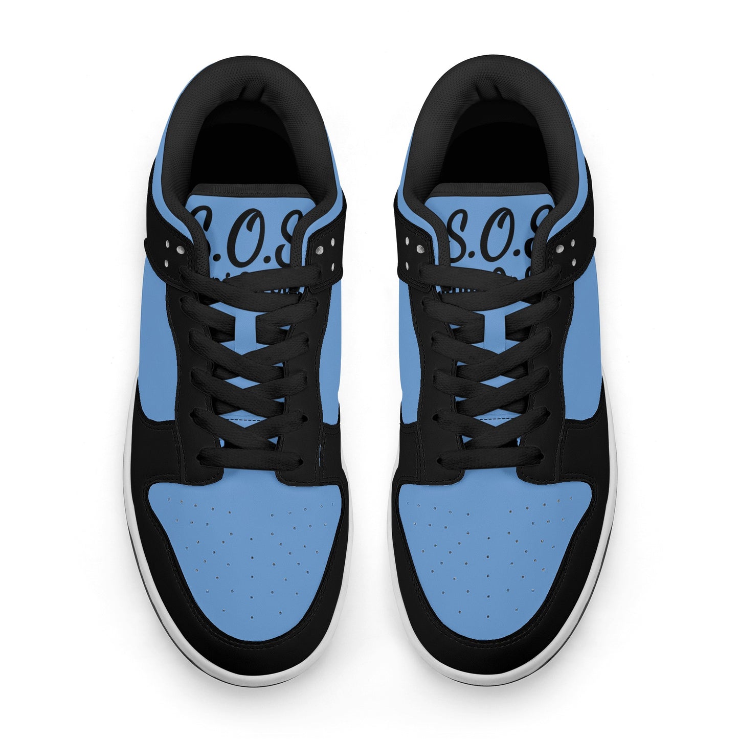 Star Energy Sky Blue/Black Mens Low Top Leather Star Kicks