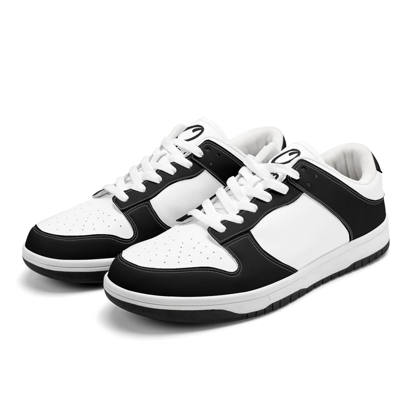 SOS Black/White Mens Low Top Leather Star Kicks