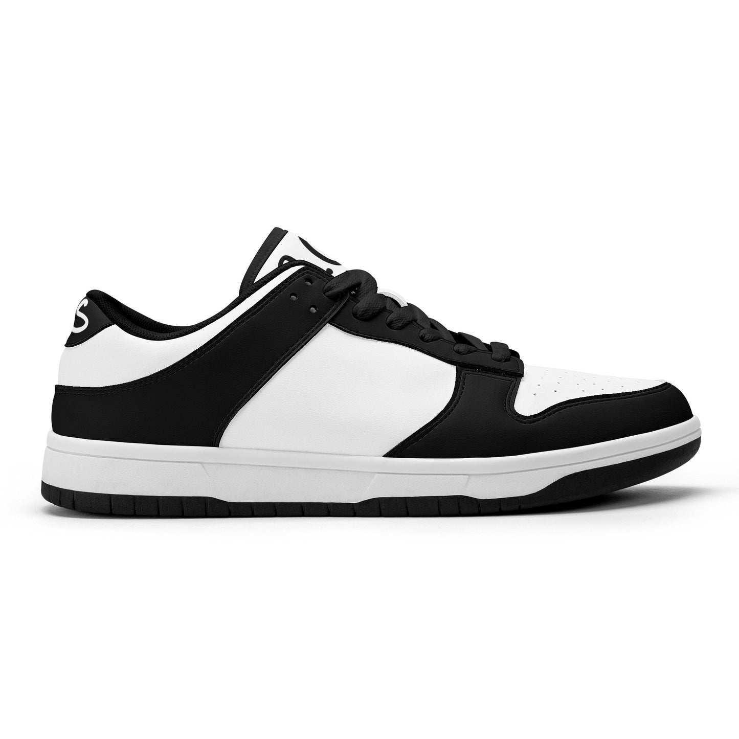 SOS Black/White Mens Low Top Leather Star Kicks