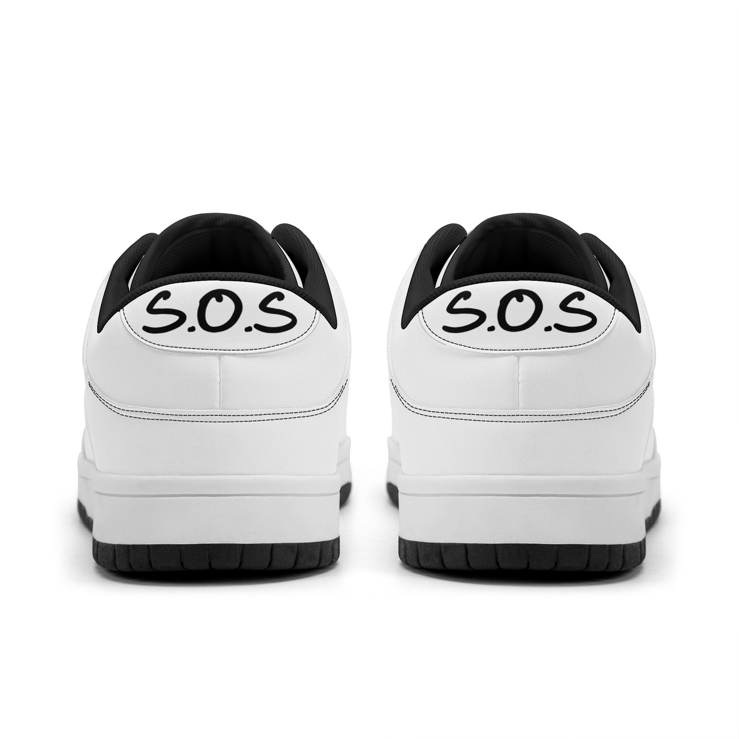 SOS White Outs Mens Low Top Leather Star Kicks