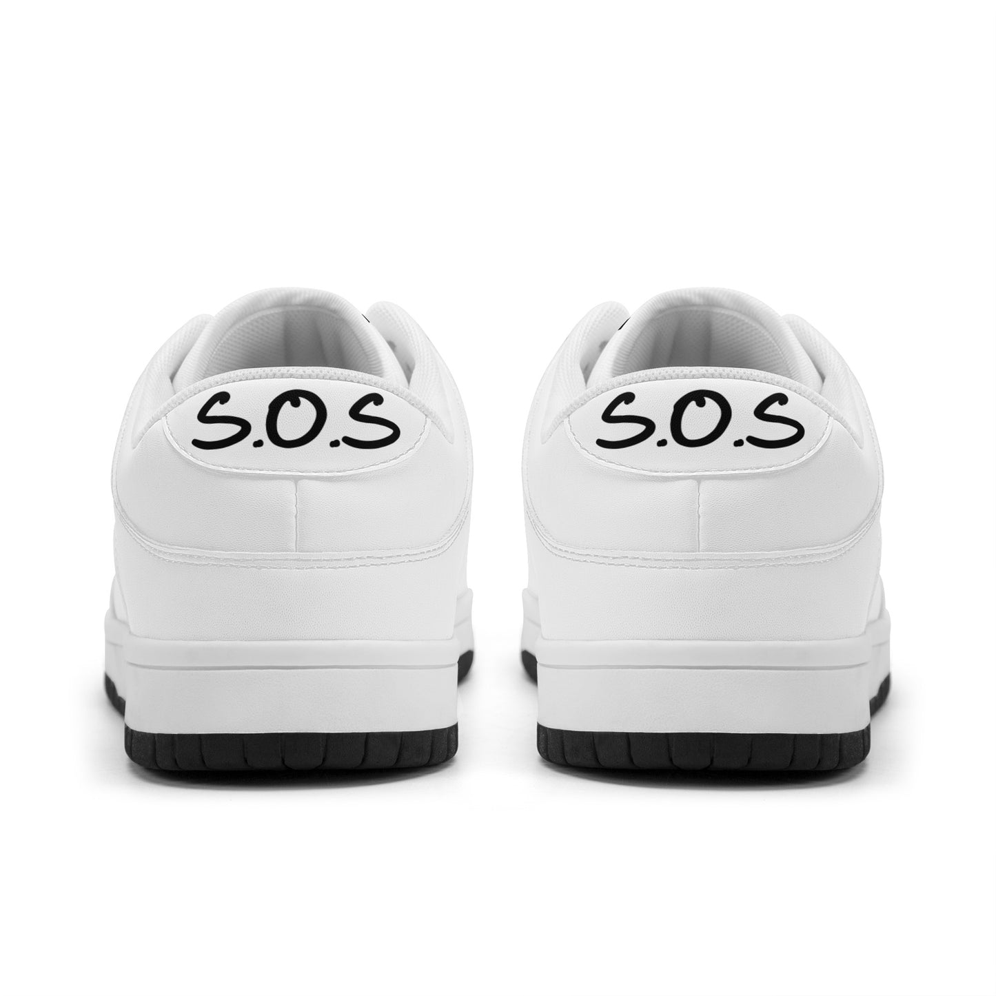 SOS White Outs Mens Low Top Leather Star Kicks