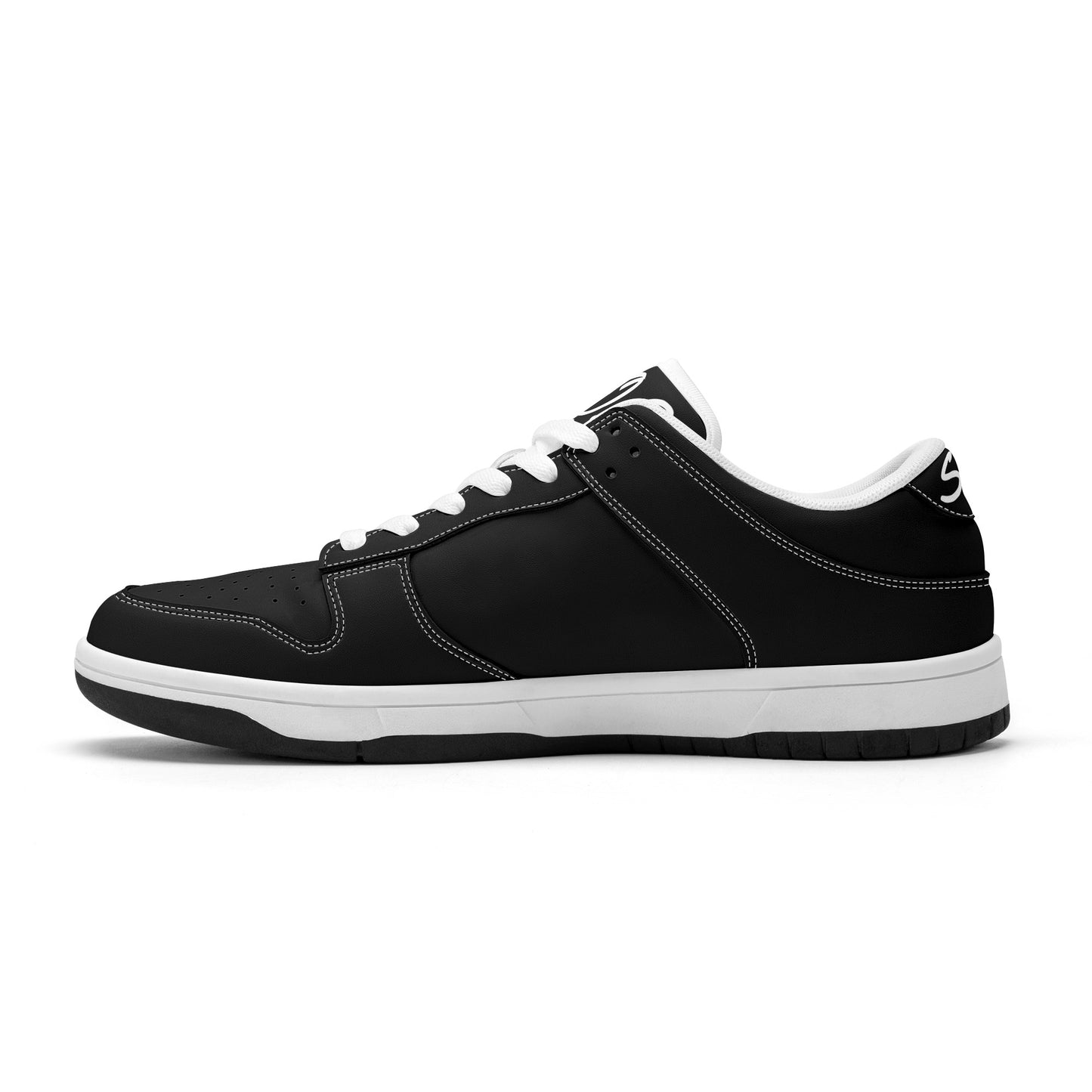 SOS Black Out Mens Low Top Leather Star Kicks