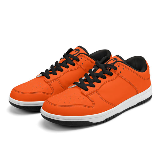 SOS Orange Mens Low Top Leather Star Kicks