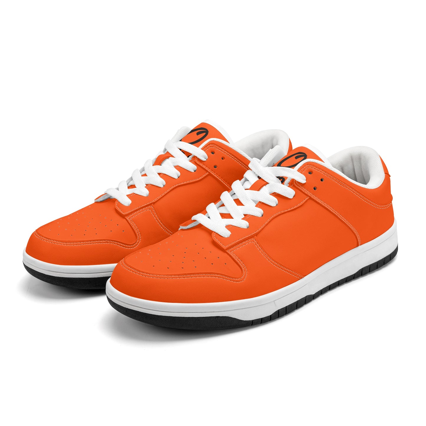 SOS Orange Mens Low Top Leather Star Kicks