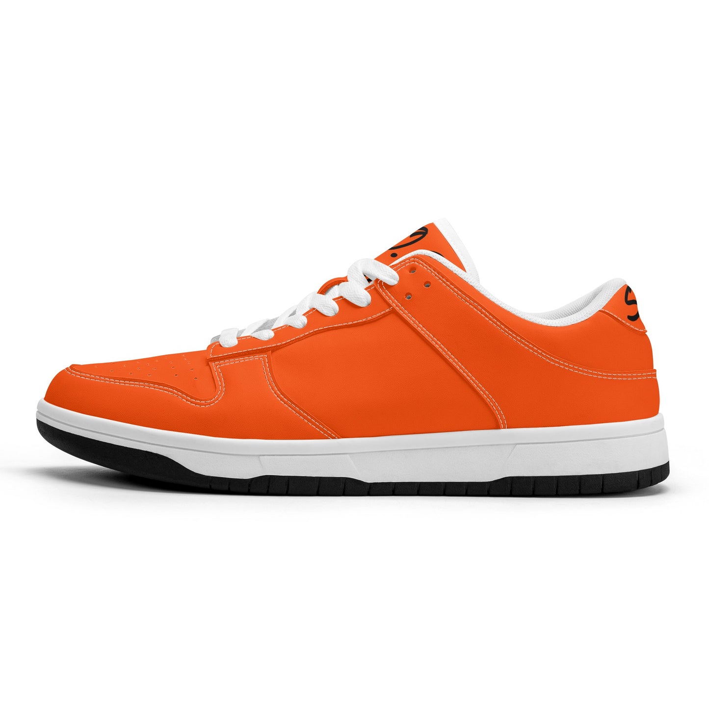 SOS Orange Mens Low Top Leather Star Kicks