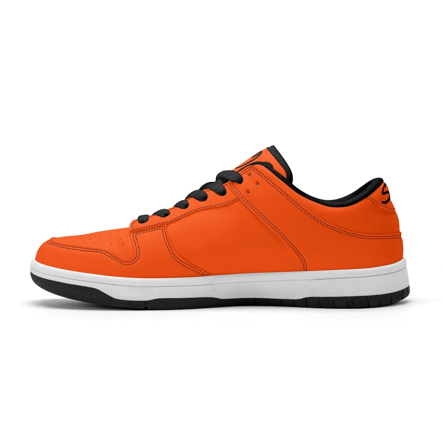 SOS Orange Mens Low Top Leather Star Kicks