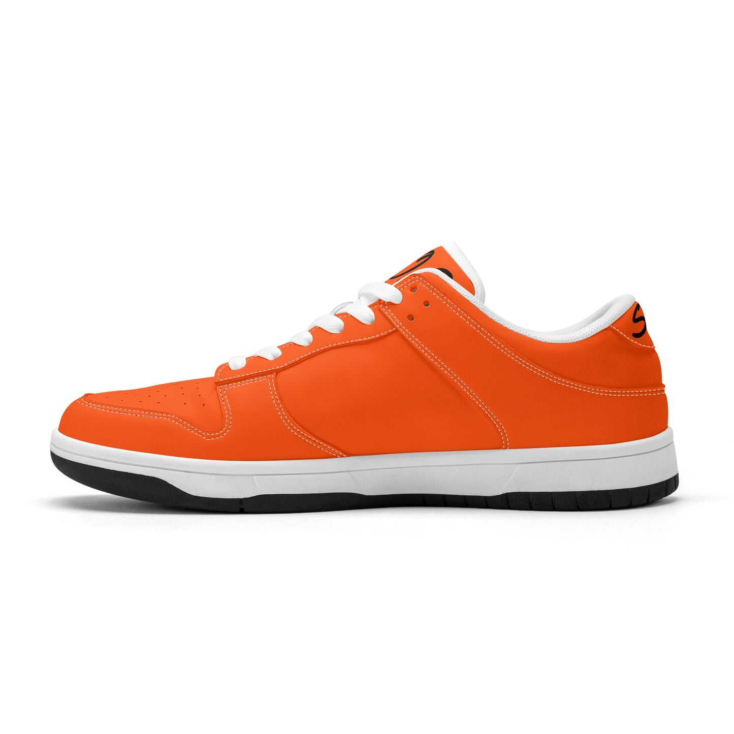 SOS Orange Mens Low Top Leather Star Kicks