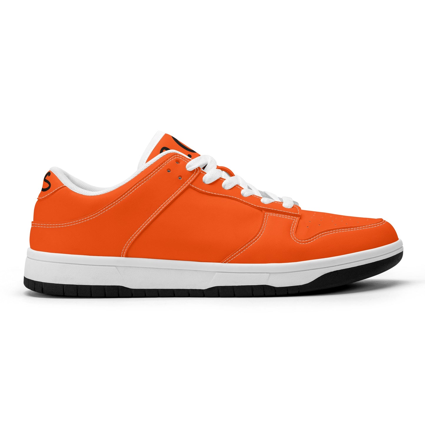 SOS Orange Mens Low Top Leather Star Kicks