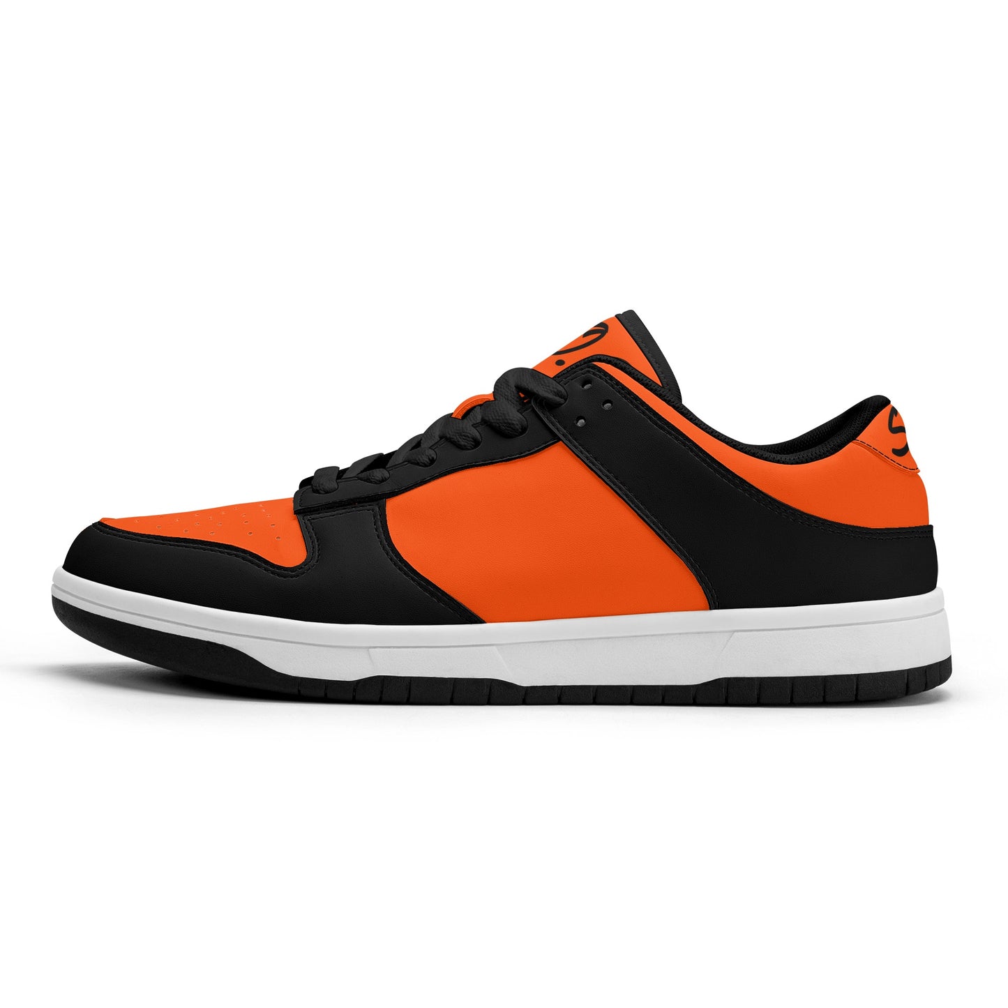 SOS Dark Orange/Black Mens Low Top Leather Star Kicks