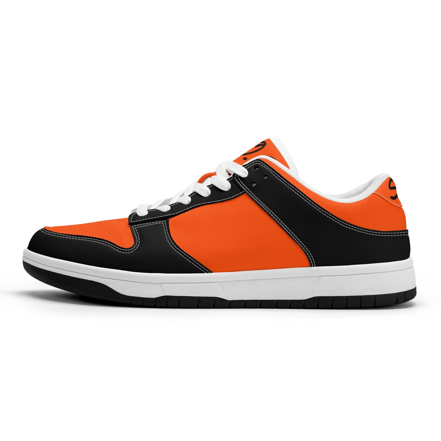 SOS Dark Orange/Black Mens Low Top Leather Star Kicks