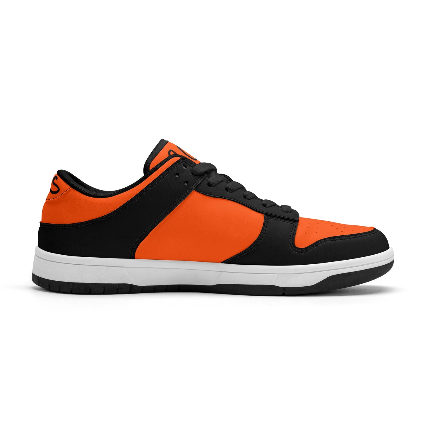 SOS Dark Orange/Black Mens Low Top Leather Star Kicks