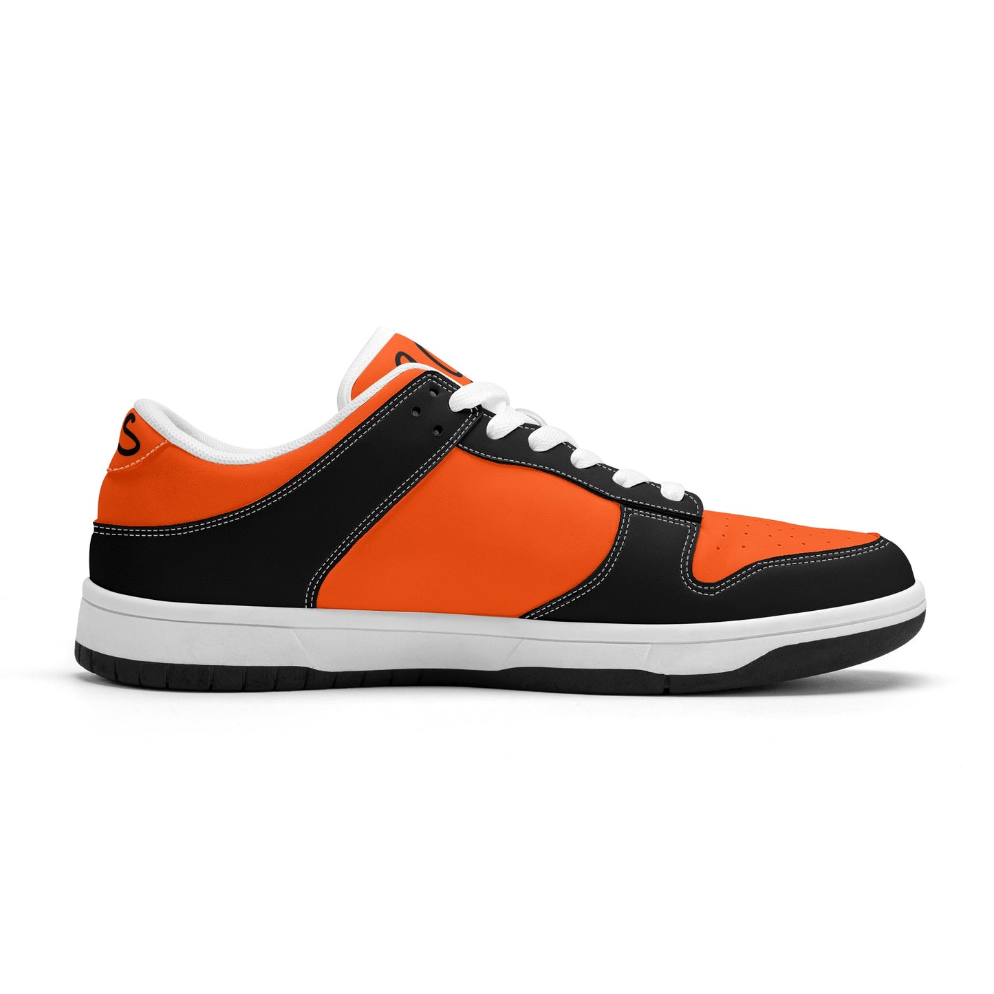 SOS Dark Orange/Black Mens Low Top Leather Star Kicks