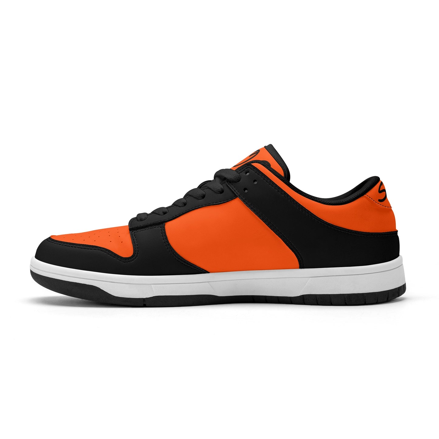 SOS Dark Orange/Black Mens Low Top Leather Star Kicks