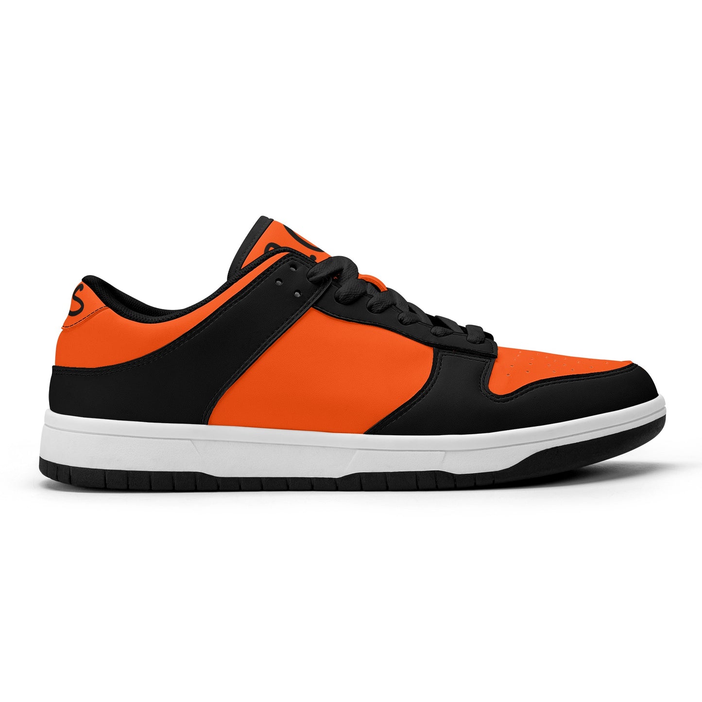 SOS Dark Orange/Black Mens Low Top Leather Star Kicks