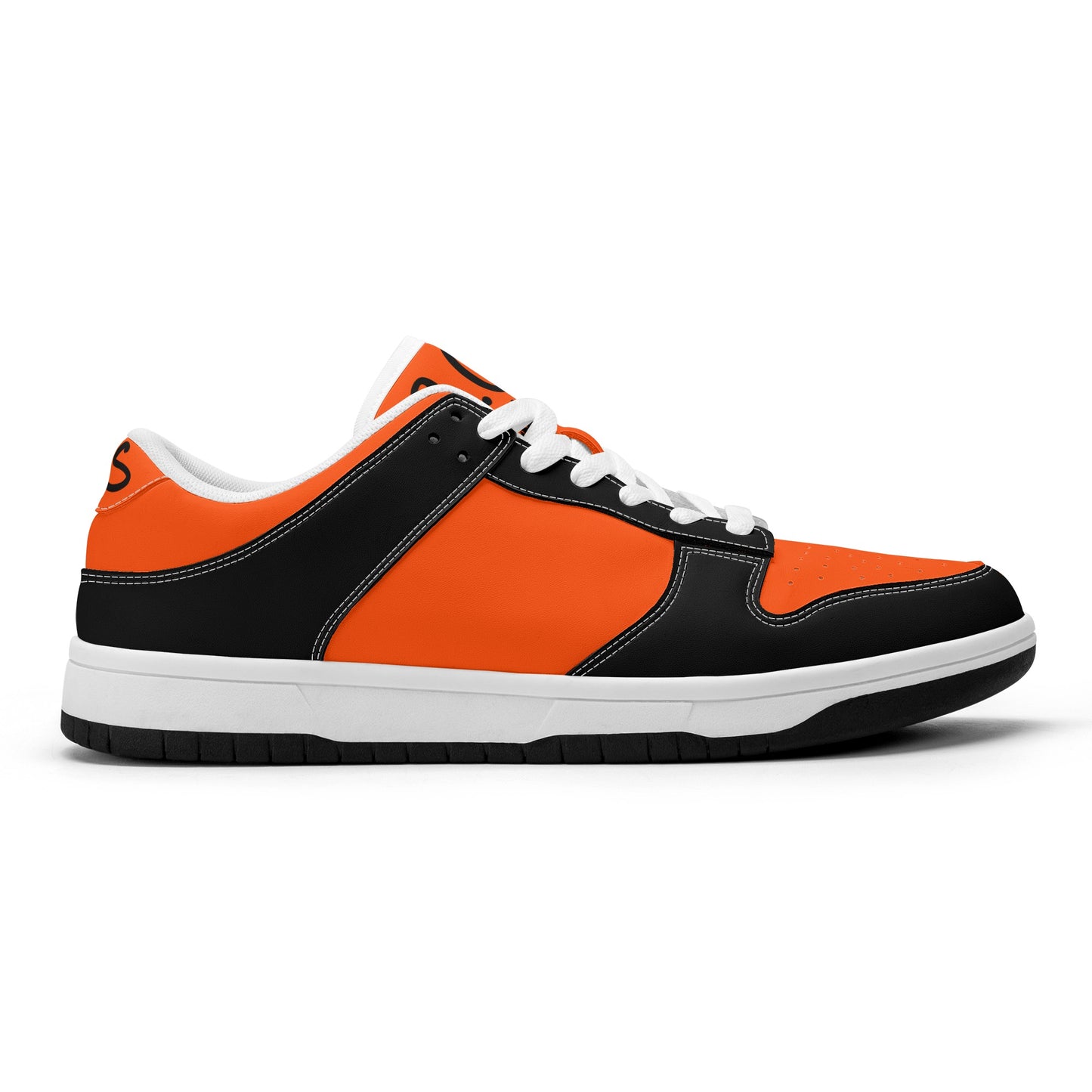 SOS Dark Orange/Black Mens Low Top Leather Star Kicks