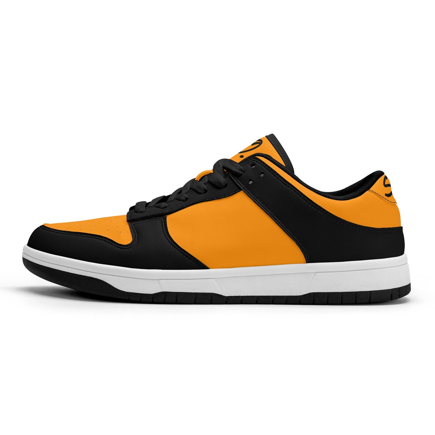 SOS Orange/Black Mens Low Top Leather Star Kicks