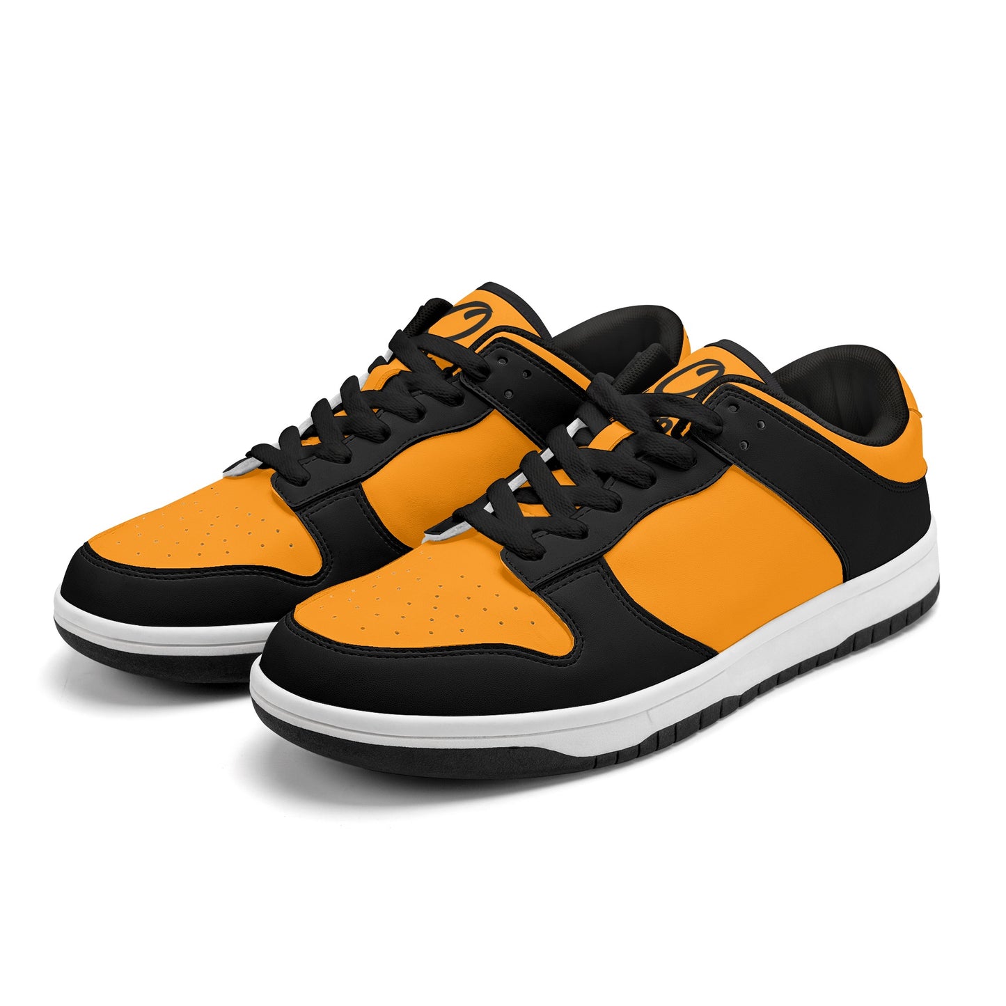 SOS Orange/Black Mens Low Top Leather Star Kicks