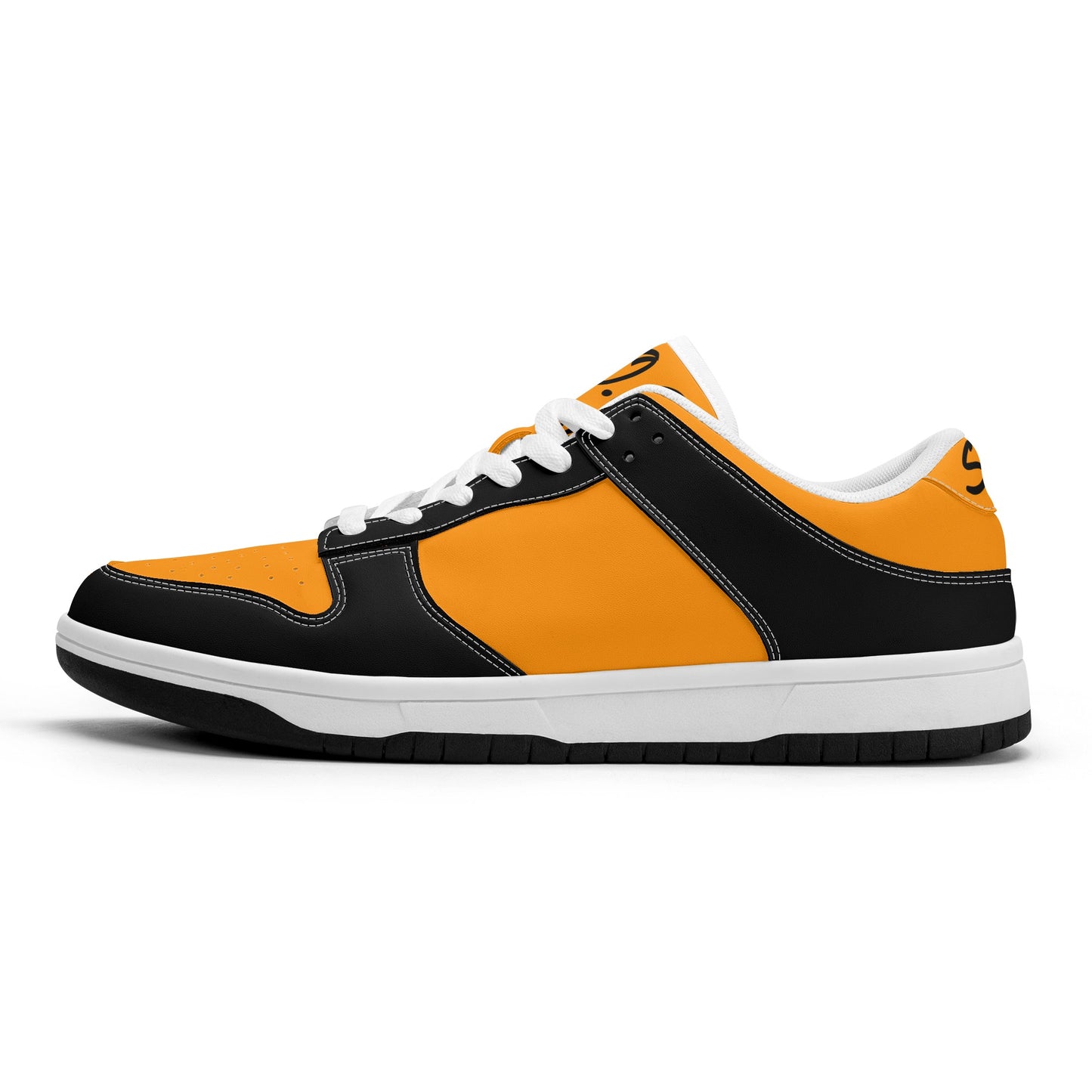 SOS Orange/Black Mens Low Top Leather Star Kicks