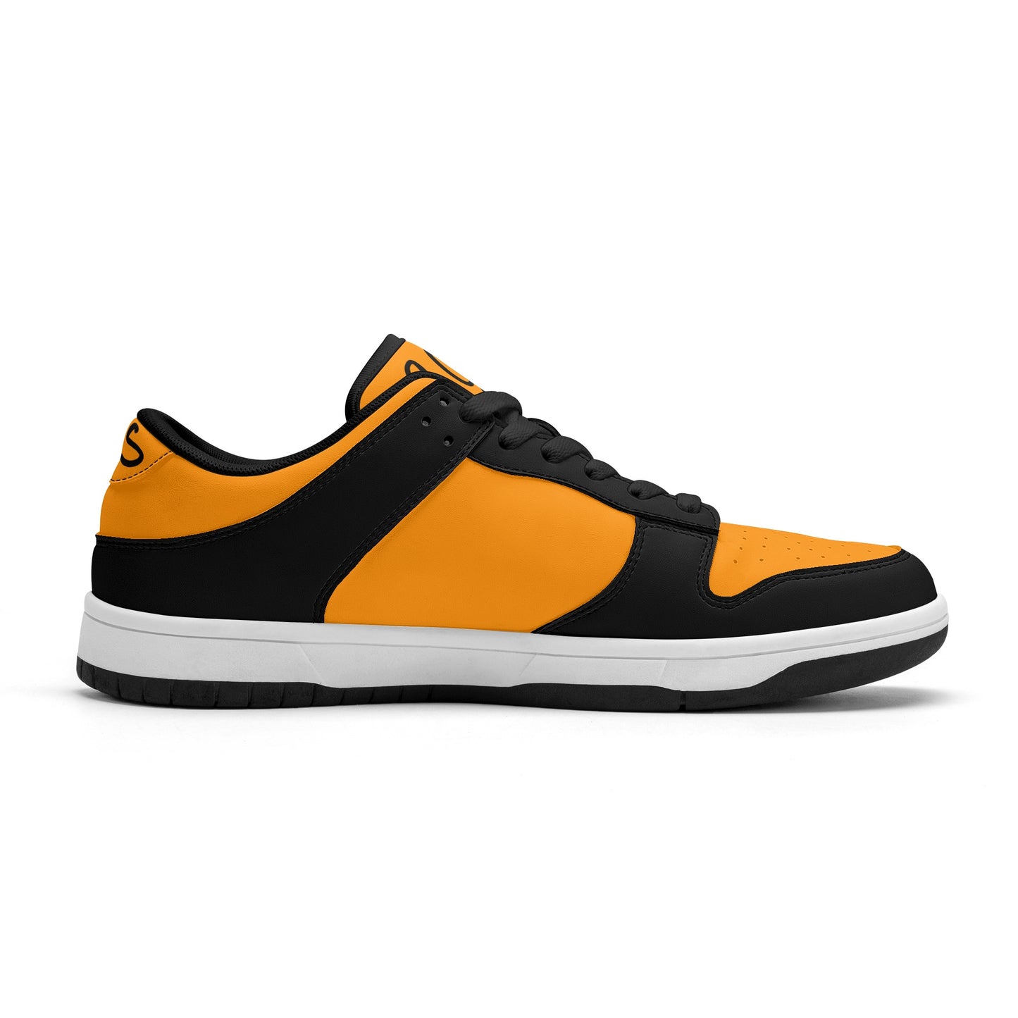 SOS Orange/Black Mens Low Top Leather Star Kicks